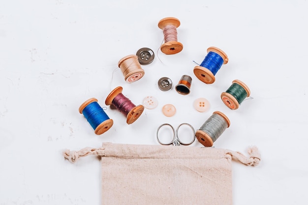 zestaw do haftu: nici i tamborek